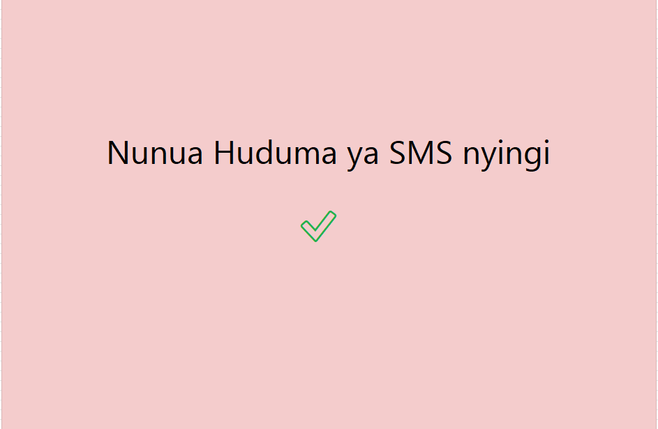 Nunua Huduma ya SMS nyingi