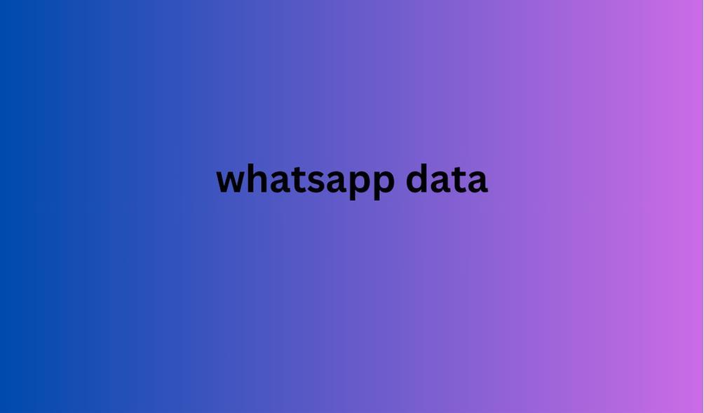 whatsapp data